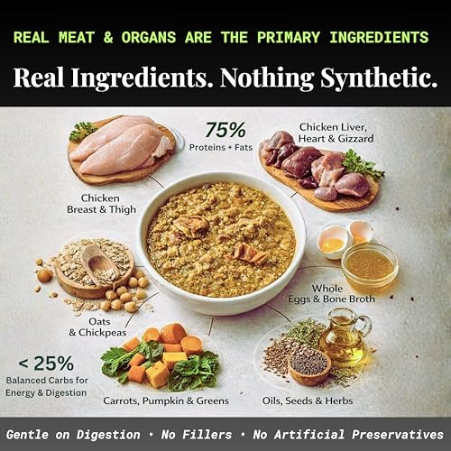 Image of UNDERSTOOD Adult Dog Food for Medium & Large Breeds | 750g Makes 2.2 Kgs Wet Food | 75% Real Meat