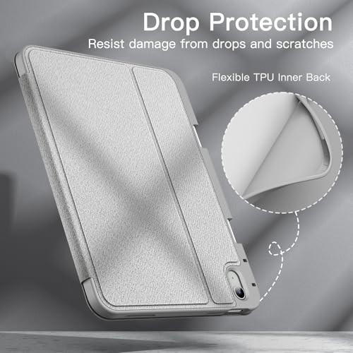 Funda para iPad 11 y 10 Gen JETech Plata con Soporte Multiángulo 6