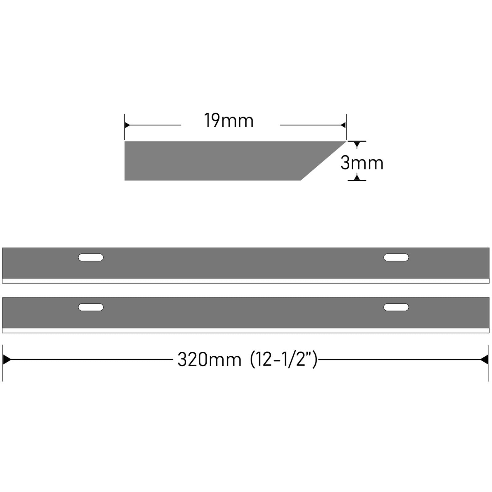 Cuchillas cepilladoras de madera HSS de 12-1/2 pulgadas compatibles con Dewalt DW733, juego de 2 piezas