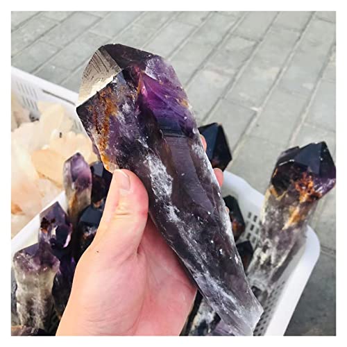 Sceptre de puissance en améthyste authentique, cristal de quartz de collection - 4