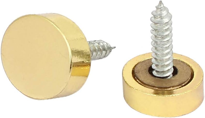 New Lon0167 14mm Cap Featured Dia Brass Advertising reliable efficacy Decorative Mirror Nails Gold Tone 2pcs(id:ae6 7a a3 748)