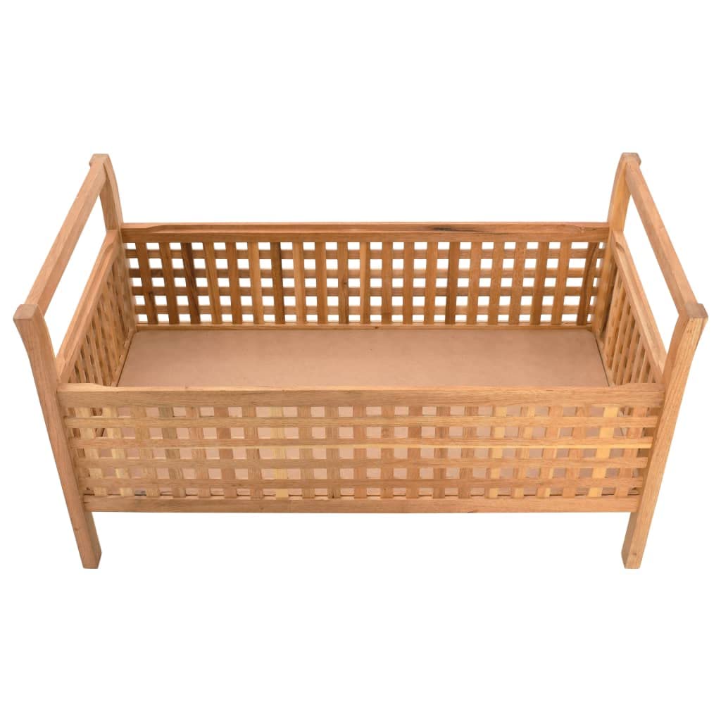 Générique Ławka do przechowywania 93x49x49 cm z litego drewna orzechowego z wyściełaną poduszką, przestronna przegroda do przedpokoju, sypialni lub łazienki, pokrowiec nadający się do prania