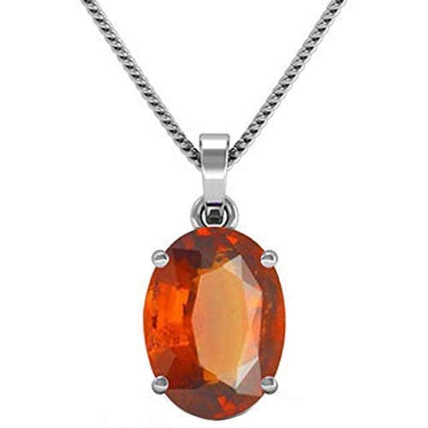 Certified Unheated Untreatet 12.25 Ratti 11.55 Carat Quality Natural Hessonite Garnet Gomed Pendant for Women's and Men's