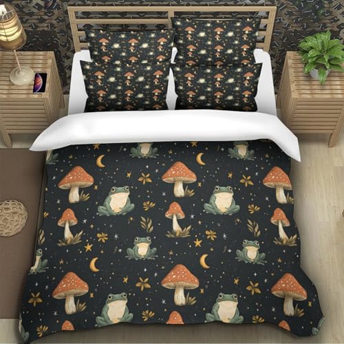 Housse de couette microfibre résistante 3D avec 2 taies d'oreiller douces