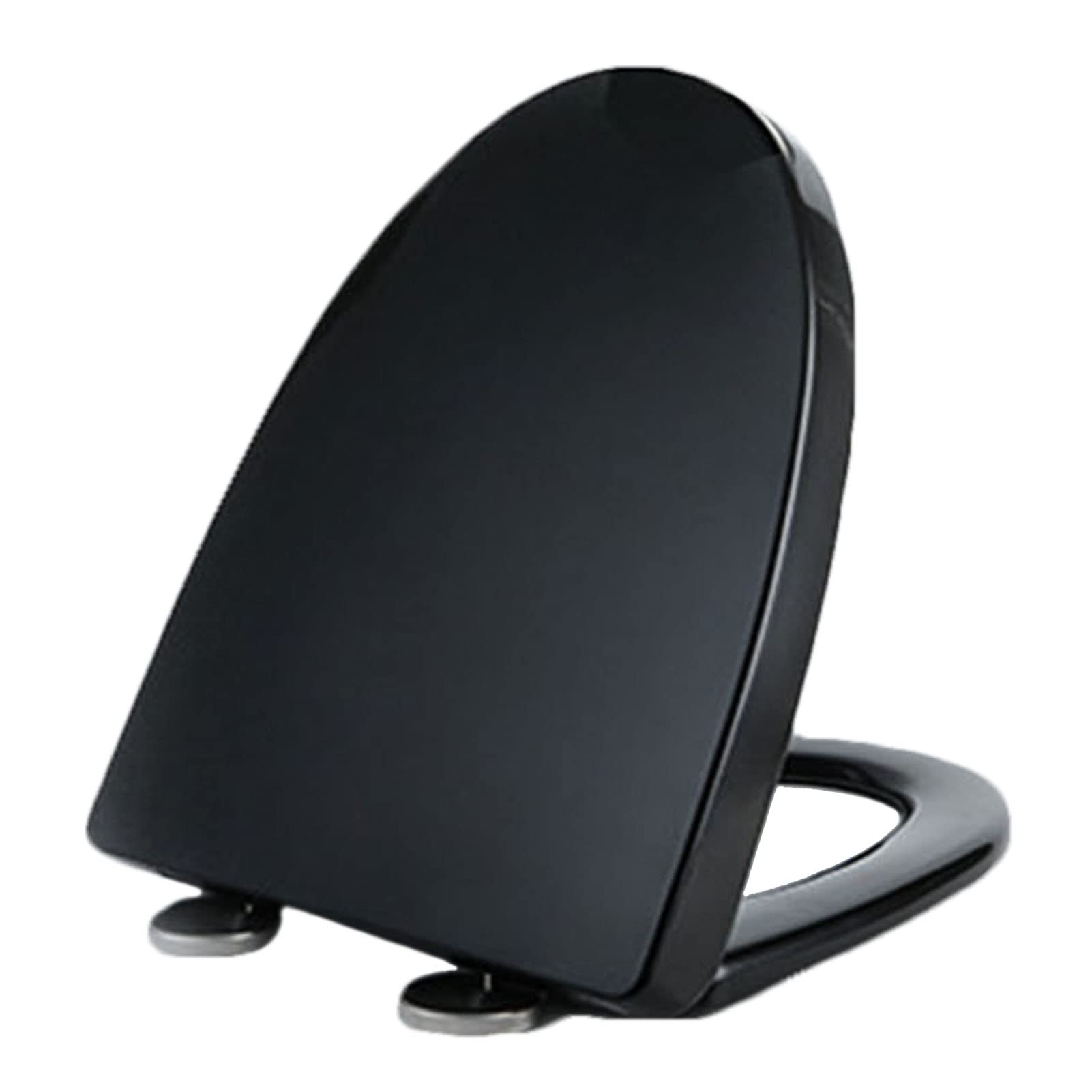 Dxpsxjl One Color Elongated Black Toilet Seat, Ergonomic Lid Fits Oval Elongated Toiletspp, Adjustable, Lightweight, Durable, Portable, User-Friendly, Compact, Slow, Close