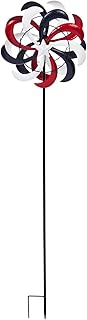 Americana Wind Spinner Garden Stake - 12 x 5 x 48 Inches