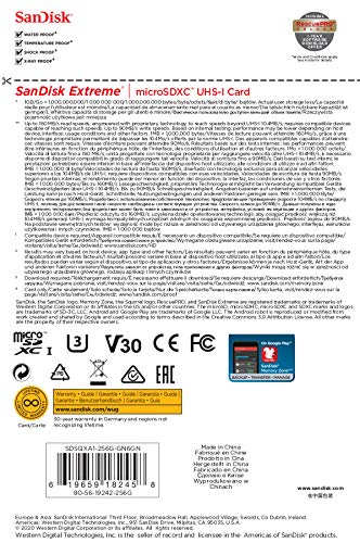 Sandisk 256Gb Extreme For Mobile Gaming Microsd Uhs-I Card - C10, U3, V30, 4K, A2, Micro Sd - Sdsqxa1-256G-Gn6Gn #TOP3