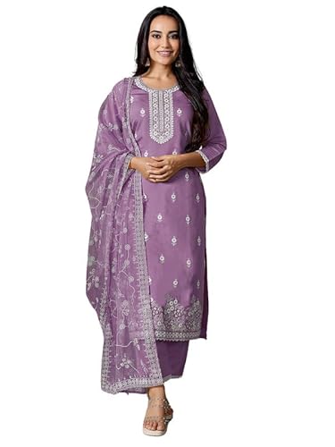 Royal Export Women\’s Chanderi Ethnic Motifs Embroidered Straight Kurta Pant with Dupatta (RX153-surbhiPurpl-SKD_Purple_XL) Royal Export Women\’s Chanderi Ethnic Motifs Embroidered Straight Kurta Pant with Dupatta (RX153-surbhiPurpl-SKD_Purple_XL)