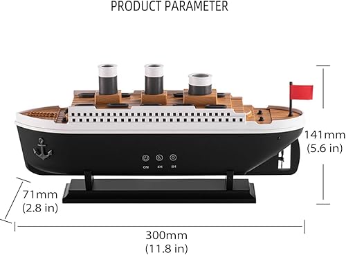 Miniatura 6 de Humidificador único para dormitorio, barco de vapor de medusas, barco de vapor con anillo de humo de medusas, difusor de aceite esencial de aroma