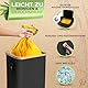 Glückstoff® Gelber Sack Ständer [inkl. waschbarer Innentasche] Müllsackständer für Gelber Sack | Mülleimer mit Deckel | Mülleimer Küche | Gelber Sack Behälter | Müllsystem 100L - Schwarz