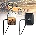 Bentolin Rectangular Door Off Mirror Adventure Door Hinge Side View Mirrors for 2007-2018 Jeep Wrangler JK JKU CL JLU, 1Pair-Textured Black