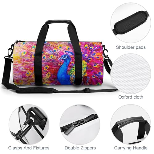 Duffel bag couleur paon au format polochon ultra résistant - 5