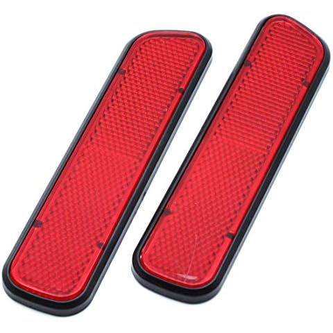 AUTUT Car Reflective Sticker Stick-On Red Warning Safety Reflector Strips Pack of 2 Cover