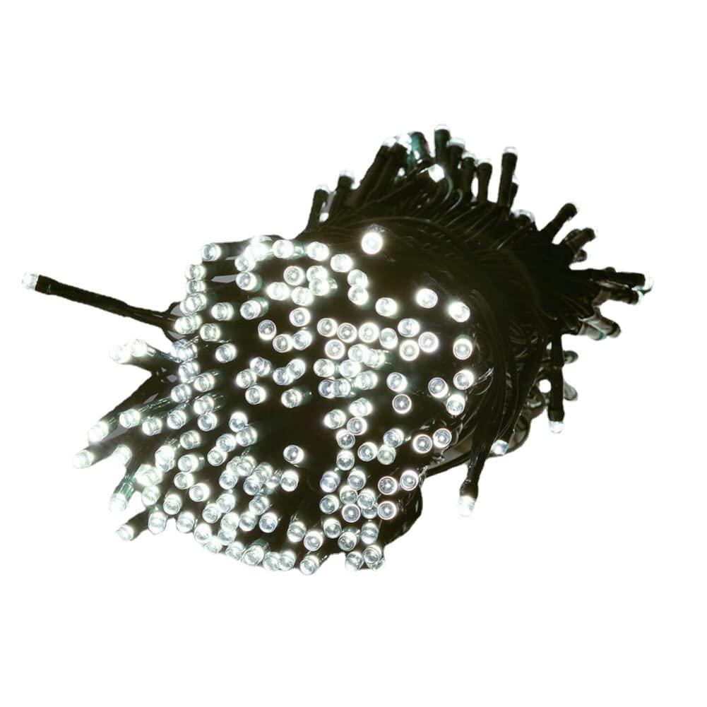 ansu 100/200pcs LEDs String Solar Light Garden Outdoor Xmas Party Fairy Tree Decor Lamp (White,100 LEDs/12m)