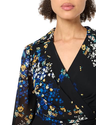 DKNY Women's Long Sleeve Faux Wrap Dress2