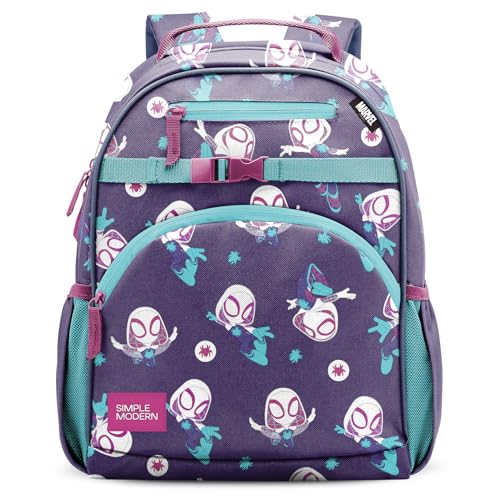 Simple Modern Mochila infantil média Marvel para meninas e meninos | Mochila infantil do jardim de infância | Coleção Fletcher | Crianças - 38 cm de altura | Spider Gwen, Marvel: Spider Gwen, Kids
