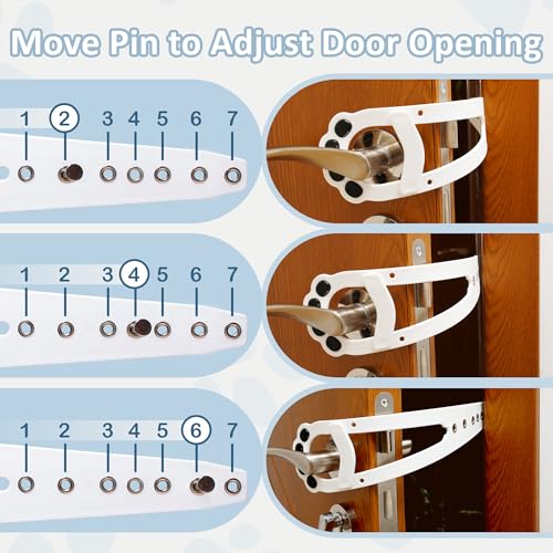 Whisker Wonders Trava de porta de gato e trava de porta para gatos para manter os cães fora, trava d