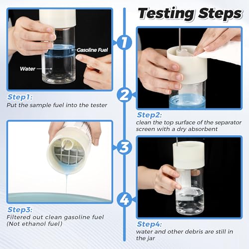 Image of 2 Pcs 12 oz Aviation Fuel Tester Jar, Water and Debris Inspection | Precise Detection, Clear ABS Construction, Separator Screen for Preflight Fuel Sampling, Sturdy Pin-Type Drains