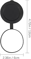 Vista 8 de 3 piezas de goma objetivo cubierta ocular Flip- Cubierta de alcance abierto para binoculares telescopio accesorios (negro)