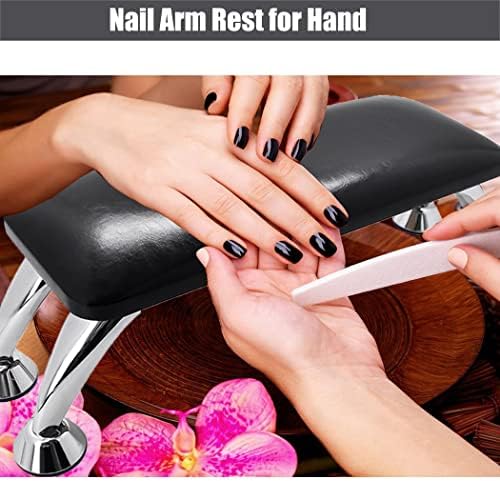 Black Manicure Pillow Nail Cushion Nail Arm Rest, Nail Hand Pillow Pad Manicure Foot Cushion Beginner Manicure Hand Cushion Nail Stand Technician Table Leather non-slip Desk for Nail Art