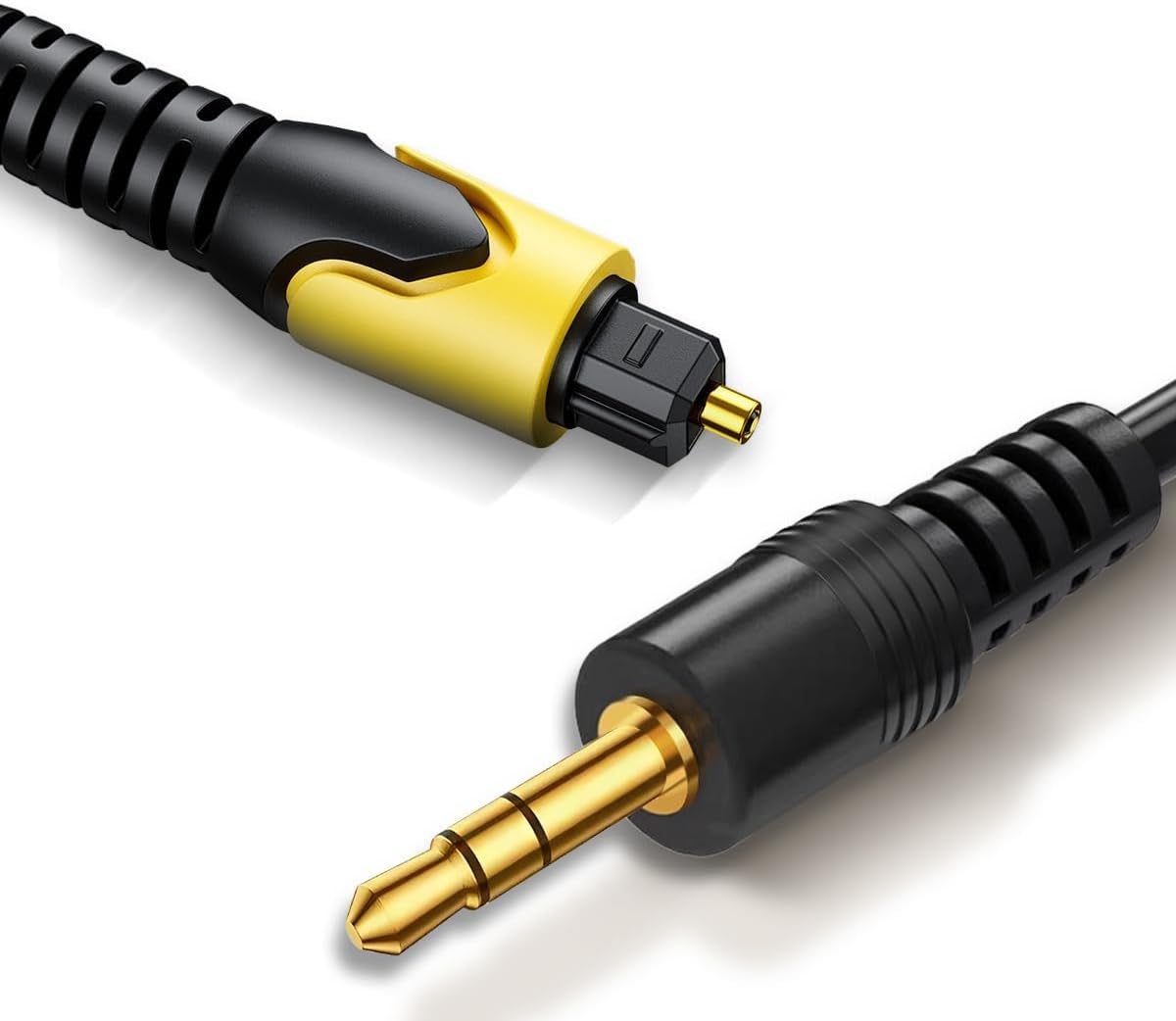 192KHz DAC Optical to 3.5mm Converter, Optical Audio Cable to AUX Adapter, Digital to Analog SPDIF Unidirectional Converter Cable for TV Soundout to Speaker Headphones with AUX Input Jack