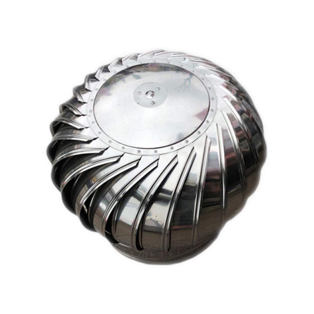 LMMIAOZ Rotary Chimney Cowl Cap, Stainless Steel Vent Cowl Rotating Spinner Anti-Downdraught, for Chimneys And Exhaust Vents Chimney Pots,110mm