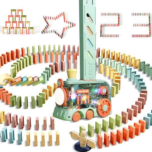 Domino Train Toy, set automático de dominós 80 piezas