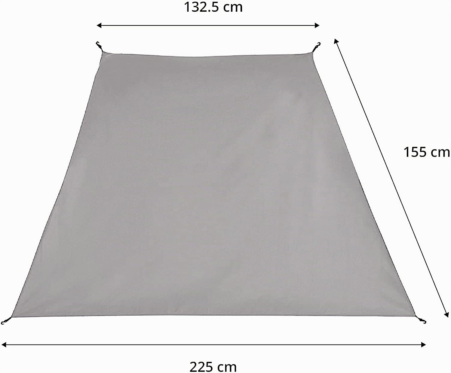 Lumaland Outdoor tonnelle Pliante - Pavillon | Imperméable & Protection UV | 2,5 x 2,5m | Tente de Jardin INCL. 1x Panneau latéral & Sac & piquets | pour Le Camping | Pop-up Rapide [Gris Claire]