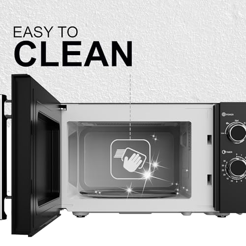 Belaco 800W Microwave Compact Size Microwave Oven with Manual Control, 10 Power Levels, 20L Capacity, Timer Function, Easy Clean Interior Ideal for Home or Office Use - Image 4