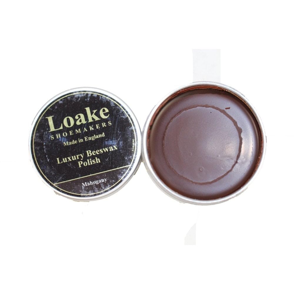 Loake Mahogany Wax Polish - Restores Colour to Mahogany Brown Leather Shoes ANY