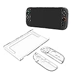 Switch 2専用 0.6mm 超薄型 ハイブリッドケース, TPU素材本体カバー, シリコン製Joy-Conカバー, ドック対応