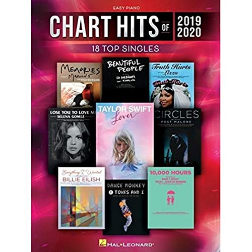 Chart Hits of 2019-2020: 18 Top Singles Arranged for Easy Piano with Lyrics