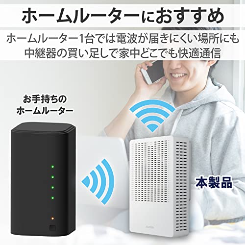 エレコム 無線LAN中継器/11ax.ac.n.a.g.b/1201+574Mbps/ホワイト