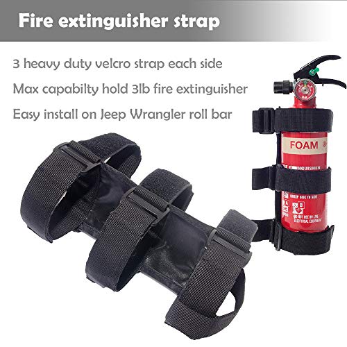 Fire Extinguisher Holder Fire Extinguisher Mount Fire Extinguisher Mounting Bracket Roll Cage Fire Extinguisher Mount Fire Extinguisher Kit Compatible with Jeep Wrangler CJ YJ LJ TJ JK JKU JL
