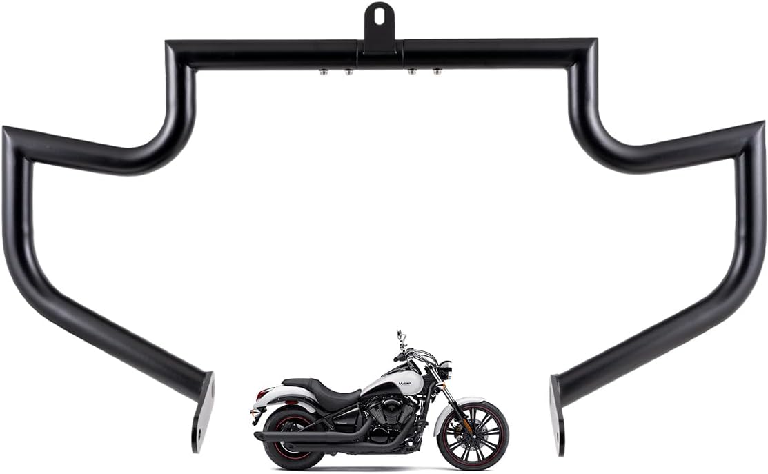 1.5" Fat Crash Bar Engine Guard Highway Bar for Kawasaki Vulcan 900 VN900 Custom Classic 2006-2023 (Matte Black)