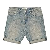  TOM TAILOR Denim 1032260 Bermudas Jeans Cortos, 30060-Big Leaves Laser Print, XXL para Hombre