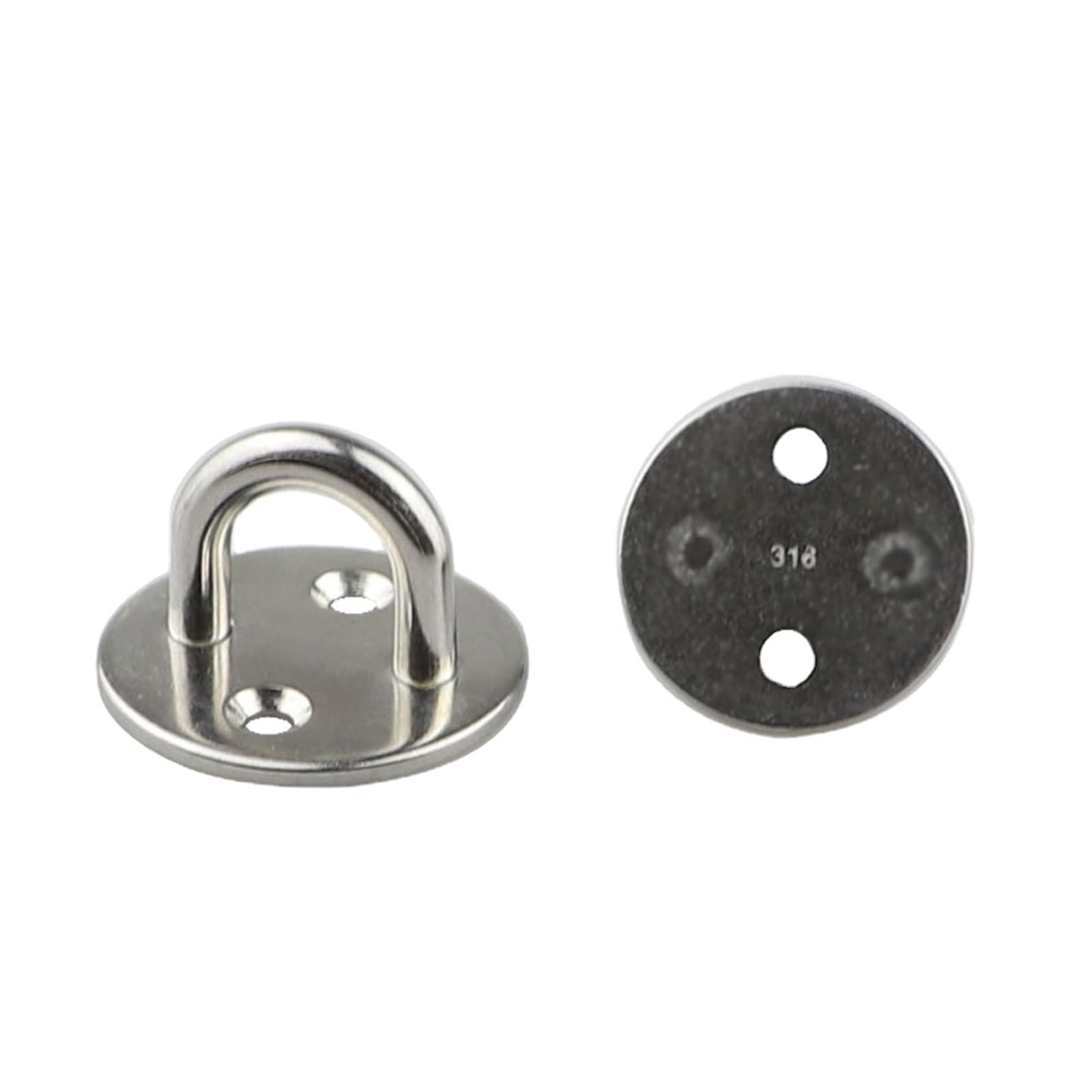 Luvafey M6 304 Eye Plate 6Pcs Stainless Steel 304 M5 M6 M8 Round Door Fasteners Ceiling Fan Sandbag Light Hook Ring Eye Plate Suspension For Wall Ceiling Boat Hardware Hanging(M6 304)