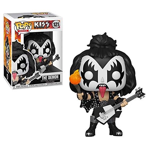 Funko Pop! Rocks: Kiss-The Demon - Figura de Vinilo Coleccionable - Idea de Regalo- Mercancia Oficial - Juguetes para Niños y Adultos - Music Fans - Muñeco para Coleccionistas y Exposición