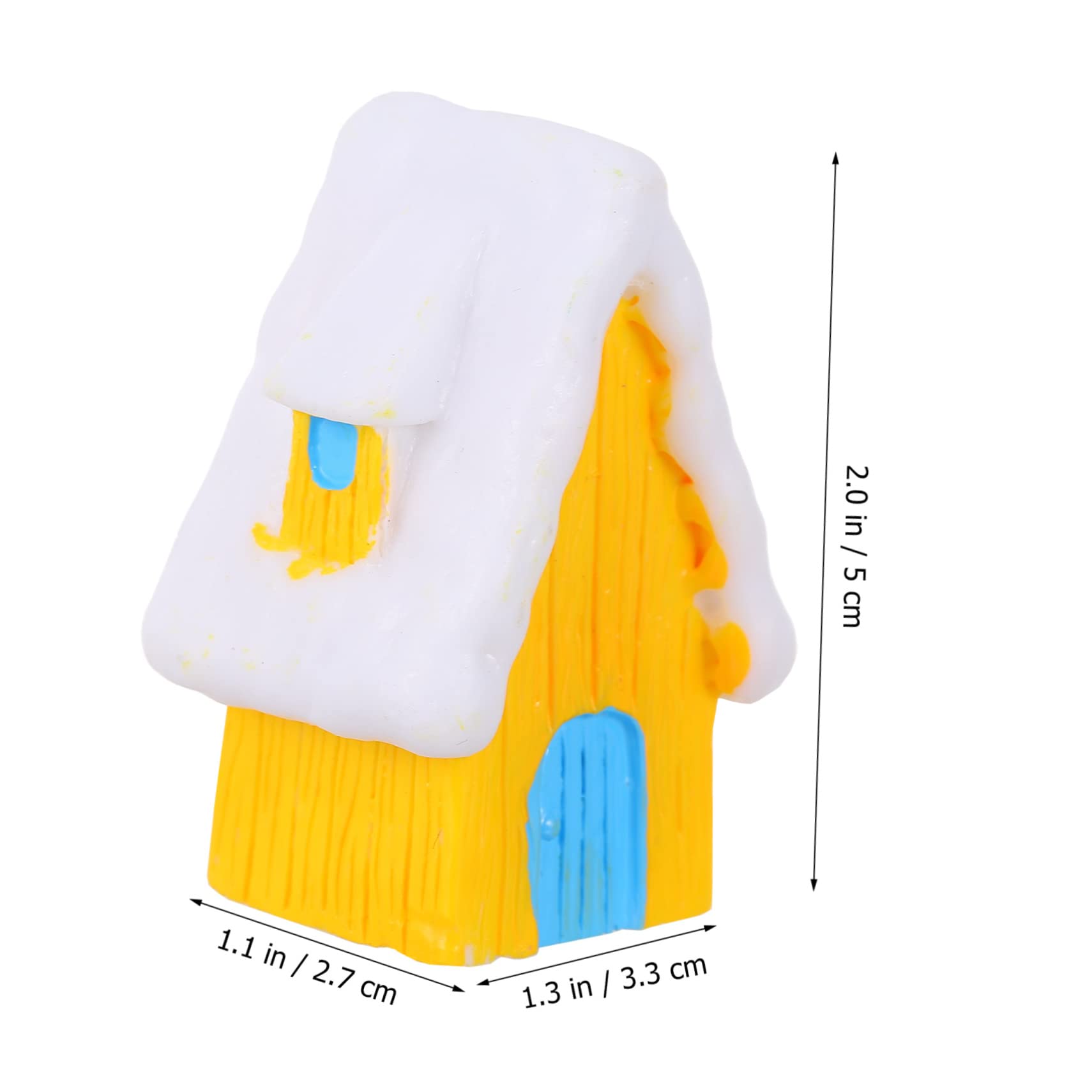 KONTONTY 6pcs Christmas Miniature Model Figurines for Globe Crafting Holiday Decorations for Home Party Includes Christmas Houses Trees