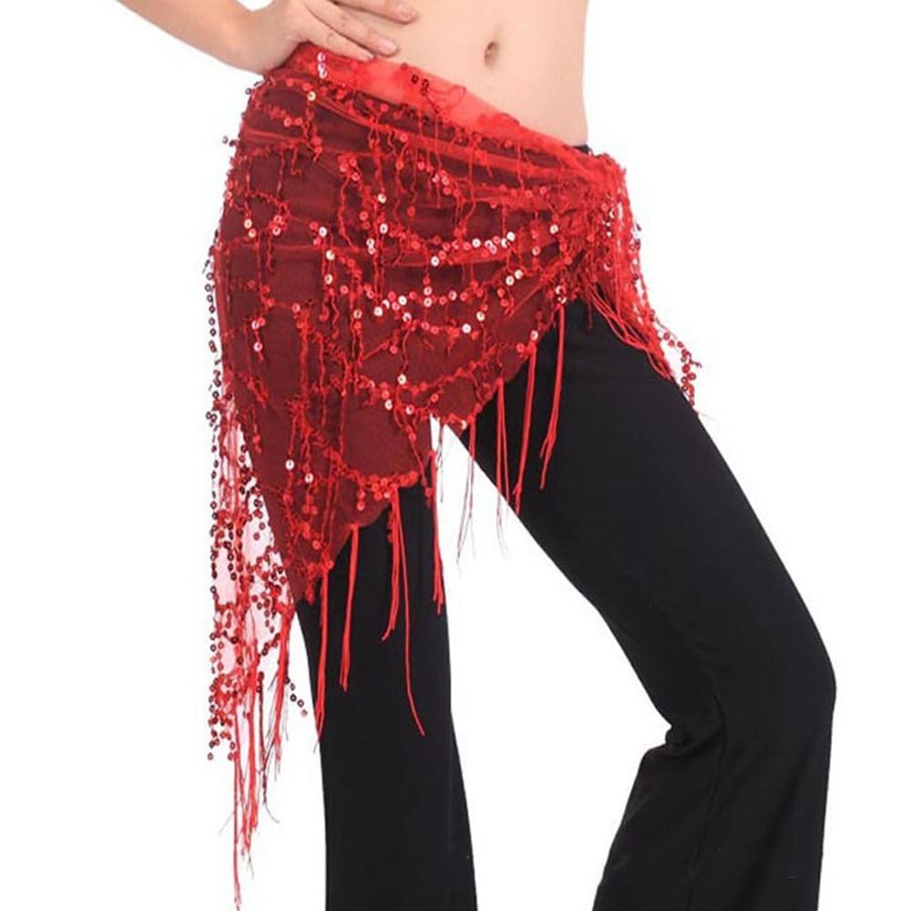 Sciarpa for anca di danza del ventre in metallo chiffon nylon