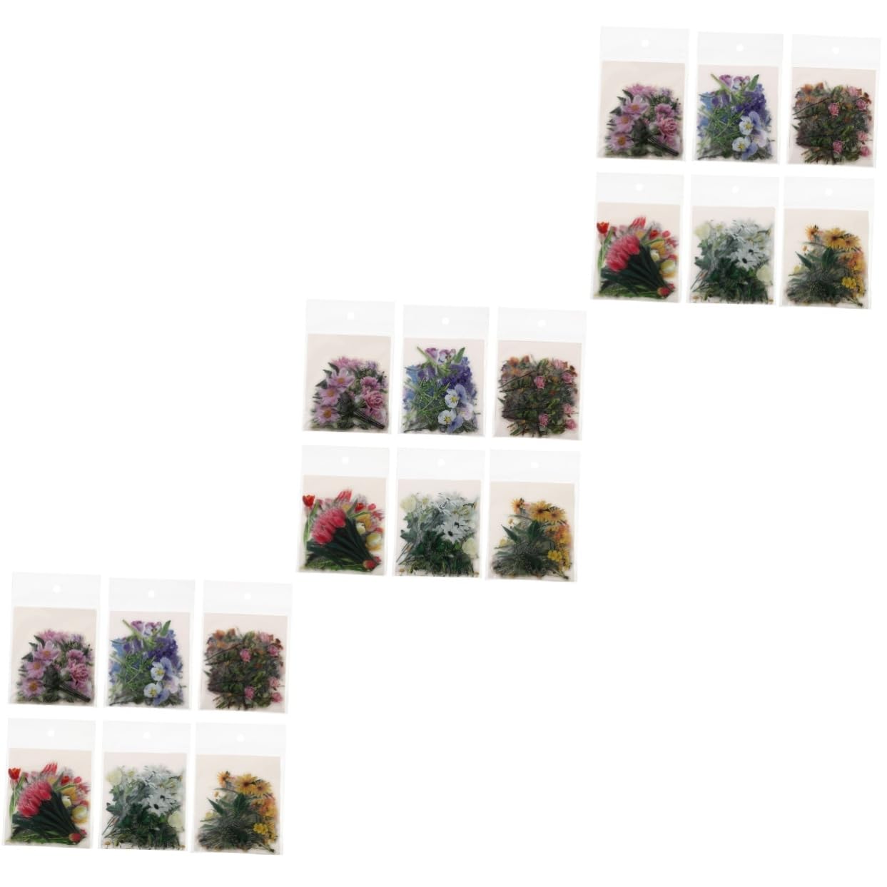 STOBOK 720stücke Teiliges Blumen-dekorations-sticker Scrapbooking Aufkleber Für -projekte Für Alben Notizbücher Geschenktüten Und Mehr Wasserfest Und Einfach Zu Entfernen