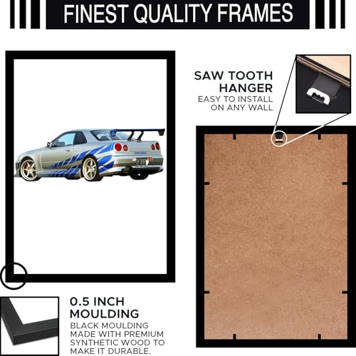 Image of BLINKART Subaru Impreza WRC CarFramed Posters Gift Items Boys Room Wall Decoration Bedroom Office Studio Synthetic Wood Frame & Acrylic Glass Ready to Hang - 18x12 Inch, (A4 Size) - CAR-218