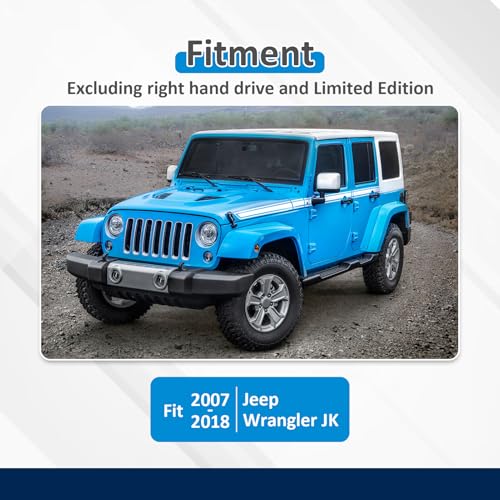 Image of Wsays 4-Pin Plug & Play Trailer Wiring Harness Compatible with Jeep Wrangler JK 2007-2018 (Excluding Fit Right Hand Drive, Limited Edition and Wrangler JL 2018) Connect Tail Brake Signal Turn Light