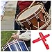 GLEAVI Red Wide 5cm Marching Snare Drum Strap Belt Double Shoulder Sling Drum Carrier Instrument Accessory for Students and Adults