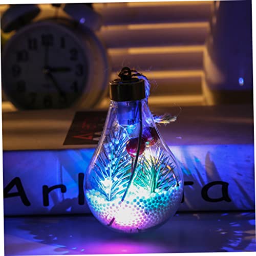 Luxshiny 1 Unidade iluminação de natal luzinhas de natal bola cheia transparente de natal bola preen