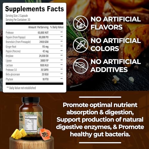 Image of Santa Cruz Paleo, Pre-Feast Digestive Enzymes Supplement, Multi Enzyme for Women and Men, Fiber Supplement for Gut Health & Digestive Health, Gluten Free, Keto, Paleo, Sugar Free, 60 Capsules