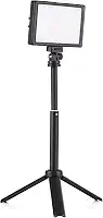 Conjunto de Luz Vídeo LED 15W Preenchimento para Fotografia Desktop com Temperatura Cor Bicolor Ajustável Brilho CRI95 Fonte Alimentação USB Tripé Extensível Vlog Gravação Conferência Transmissão ao V