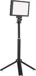 Conjunto de Luz Vídeo LED 15W Preenchimento para Fotografia Desktop com Temperatura Cor Bicolor Ajustável Brilho CRI95 Fonte Alimentação USB Tripé Extensível Vlog Gravação Conferência Transmissão ao V