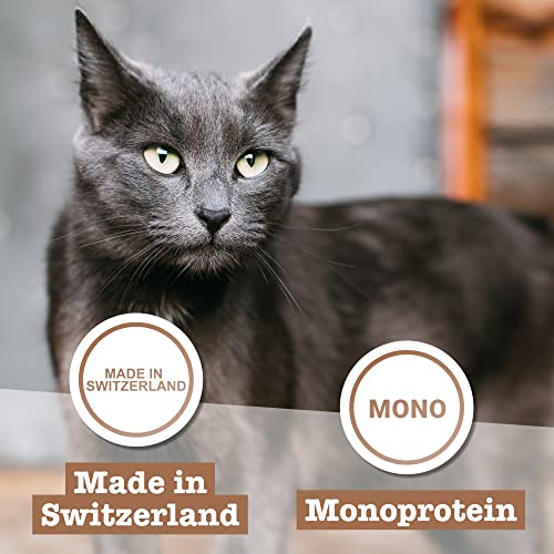catz finefood Meatz Katzen Leckerlies Hirsch N° 9 - knusprige Streifen aus Hirschfleisch - gegrillt und getrocknet - Katzensnack ohne Zucker, getreidefrei, 45g