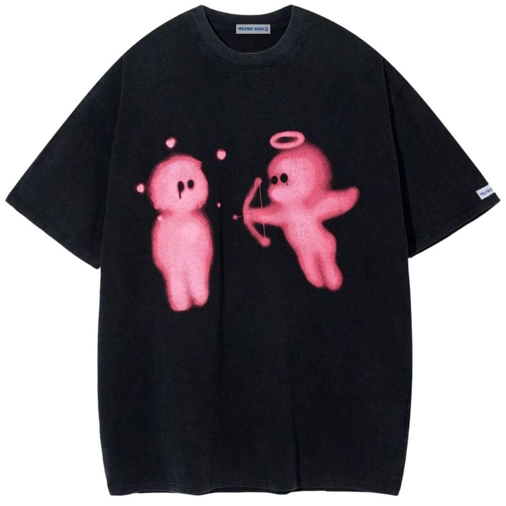 Aelfric Eden Mens Graphic Tees Cupid's Love Arrow Oversized